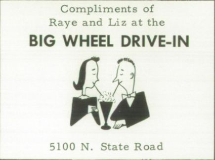 Big Wheel Drive-In - 1960S High School Yearbook Photo